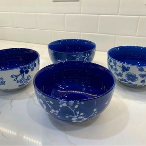Williams Sonoma Japanese Garden soup/salad bowls, set of four.